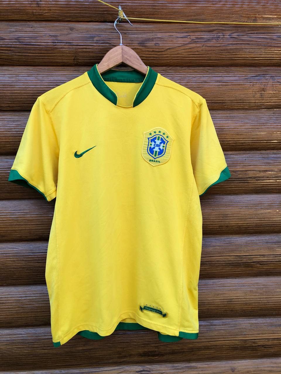 Nike BRASIL HOME FOOTBALL SHIRT SOCCER JERSEY NIKE Size US L / EU 52-54 / 3 - 1 Thumbnail