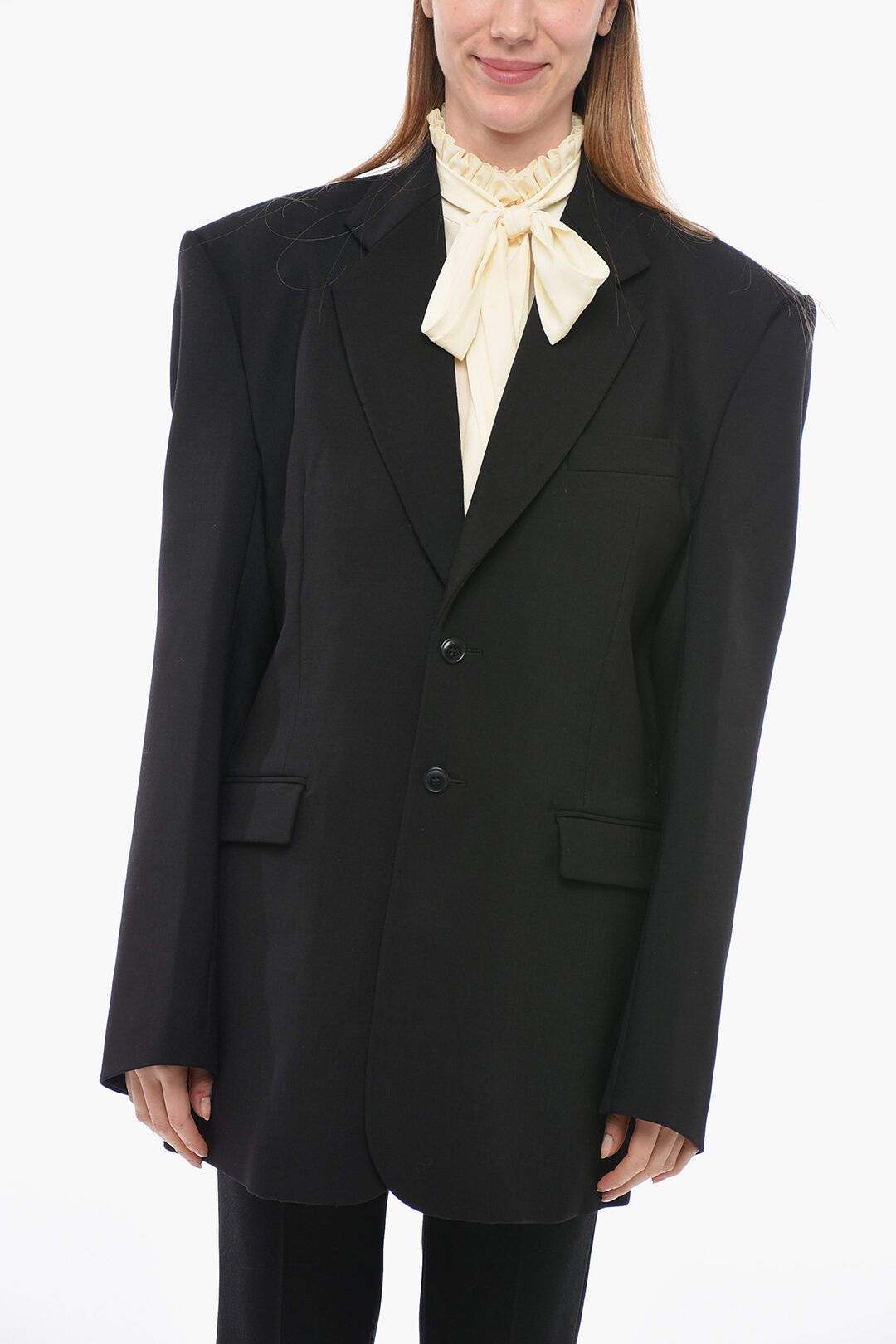 Vetements og1mm0824 Unisex Oversized Blazer in Black Size S / US 4 / IT 40 - 7 Thumbnail