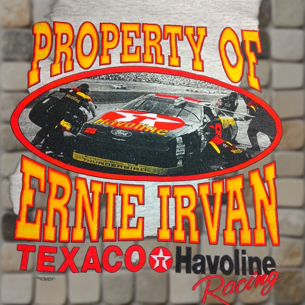 NASCAR Vintage NASCAR Ernie Irvan T-Shirt Men M Gray Race Car Motorsports Neon Robert Yates Size US M / EU 48-50 / 2 - 1 Thumbnail