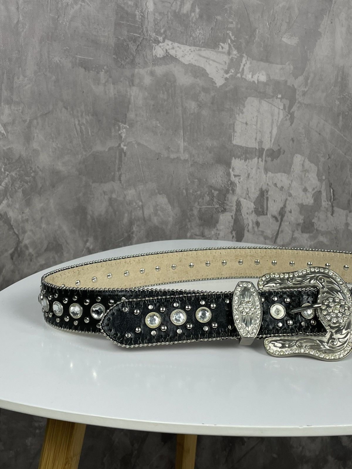 20471120 × Hysteric Glamour × Japanese Brand Y2K Crazy Rhinestones Glamour Bb Simons Style Belt Size ONE SIZE - 2 Thumbnail