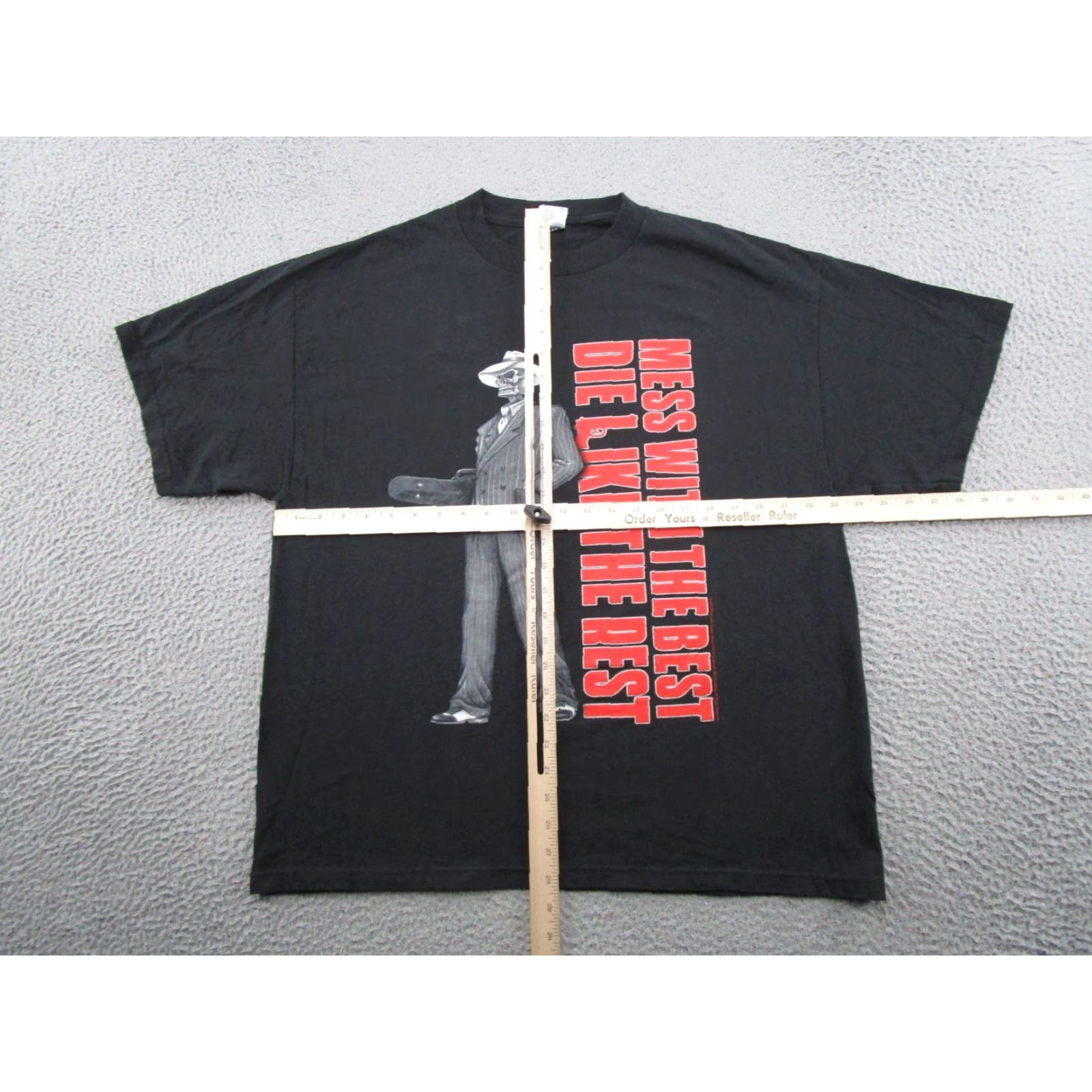 Delta VINTAGE Delta T-Shirt Men’s XL Black Band Metal BLS Mafia Graphic Print Short Sleeve Crew Neck Logo Double-Sided 2000-2009 Dark Size US XL / EU 56 / 4 - 6 Thumbnail