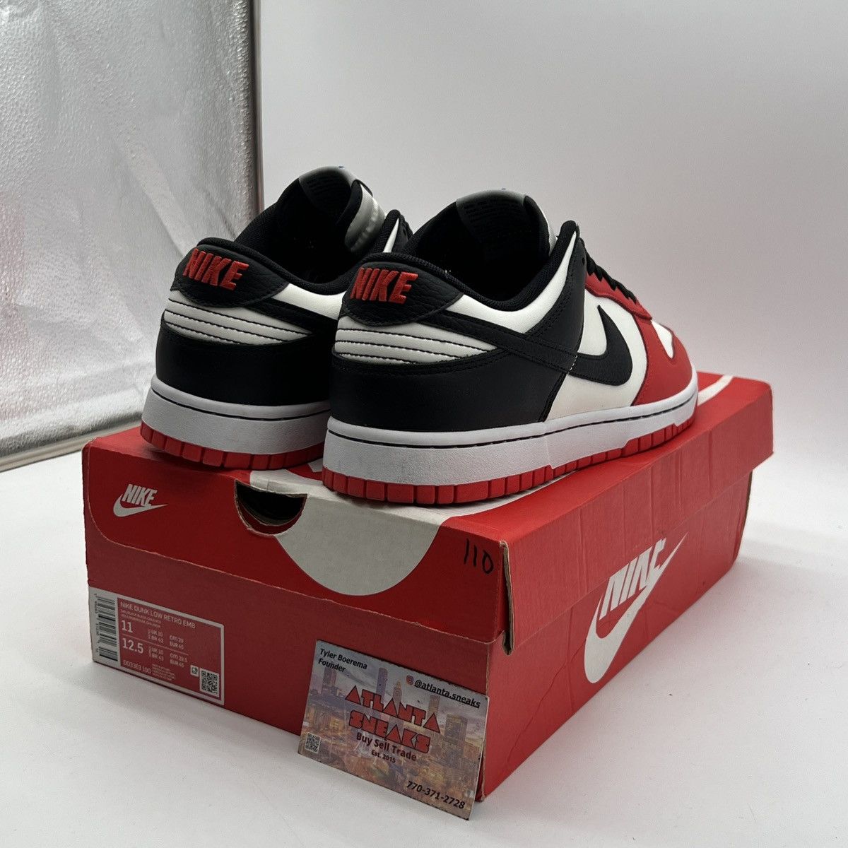 Nike NBA X Dunk Low 75Th anniversary bulls Size US 11 / EU 44 - 5 Thumbnail