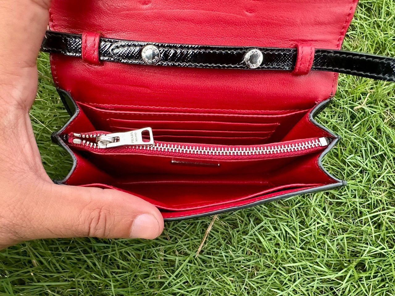 Prada Authentic Prada Vernice Saffiano Leather Mini Crossbody Bag Size ONE SIZE - 9 Thumbnail