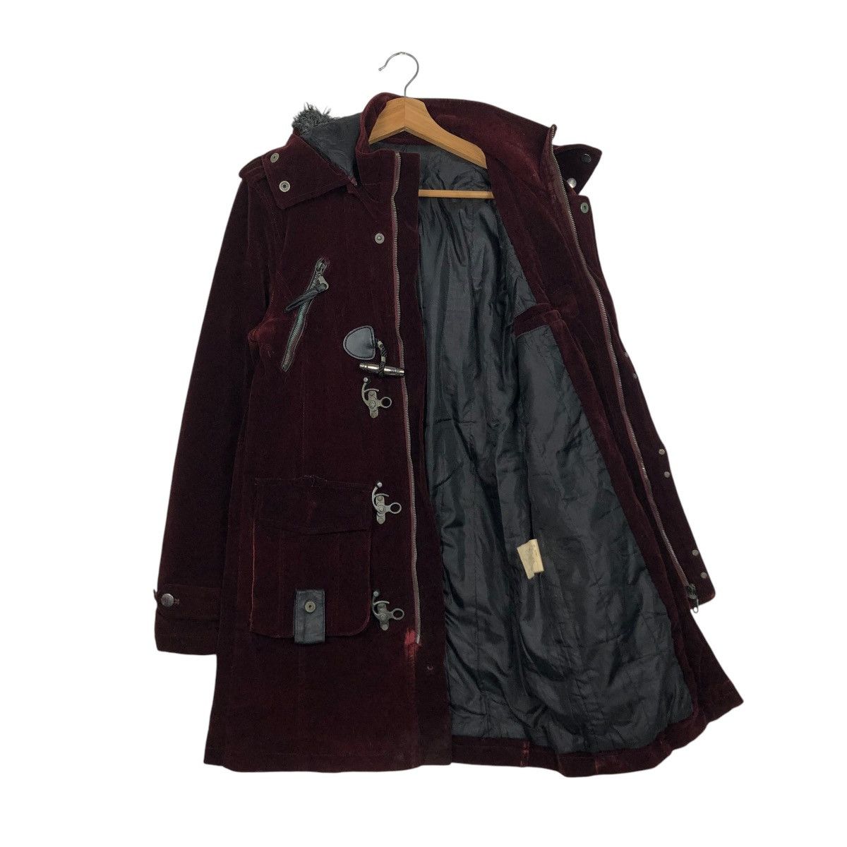 Japanese Brand 🔥VINTAGE BIKER JACKET VELVET AUTHENTIC MINK FUR HOODIE Size US M / EU 48-50 / 2 - 14 Thumbnail