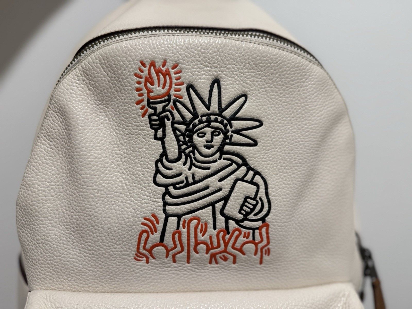 Coach × Keith Haring Coach x Keith Haring Backpack Bag Statue of Liberty Leather Size ONE SIZE - 3 Thumbnail