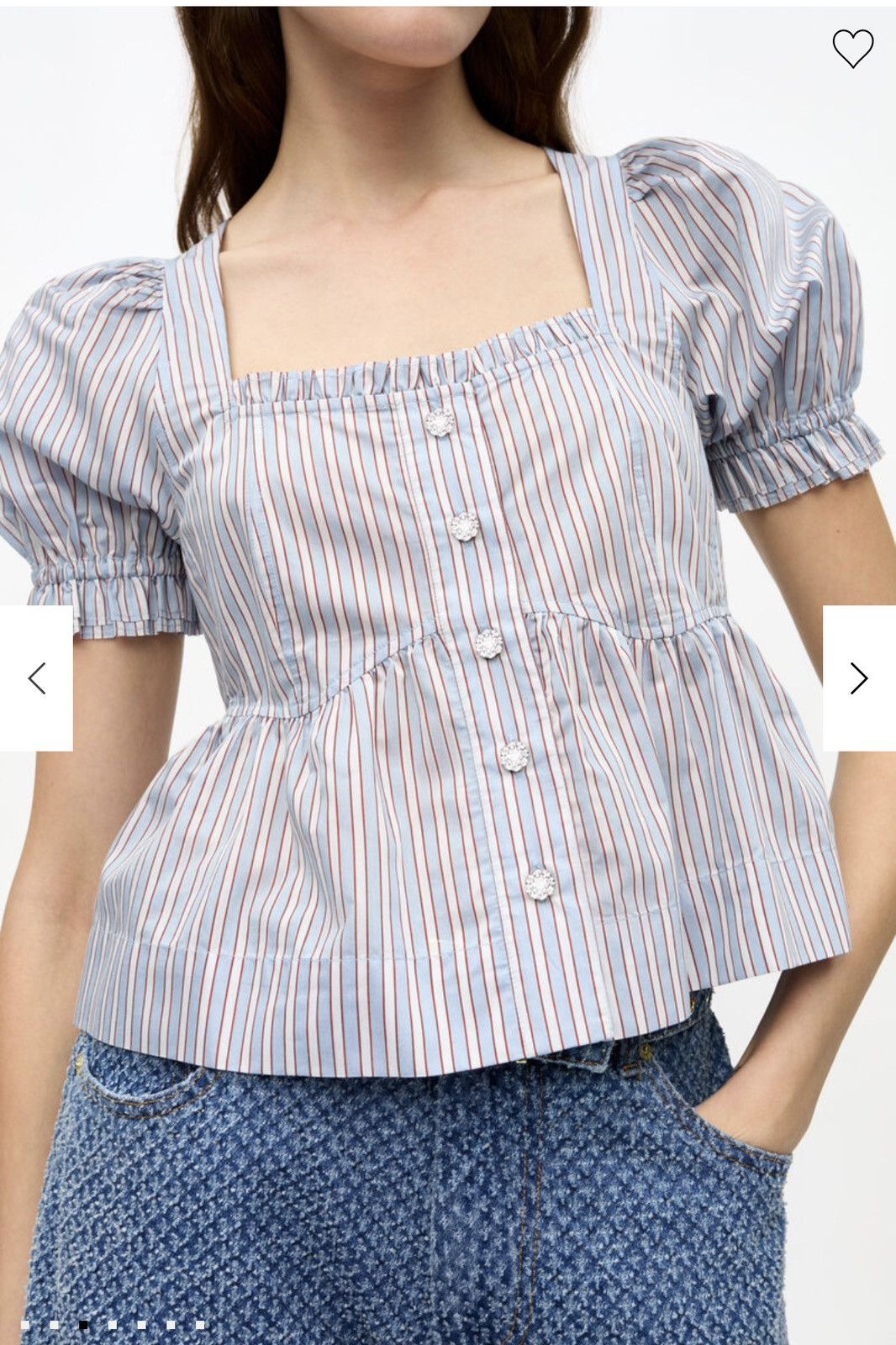Ganni Ganni Candy Striped Blouse Size M / US 6-8 / IT 42-44 - 2 Thumbnail