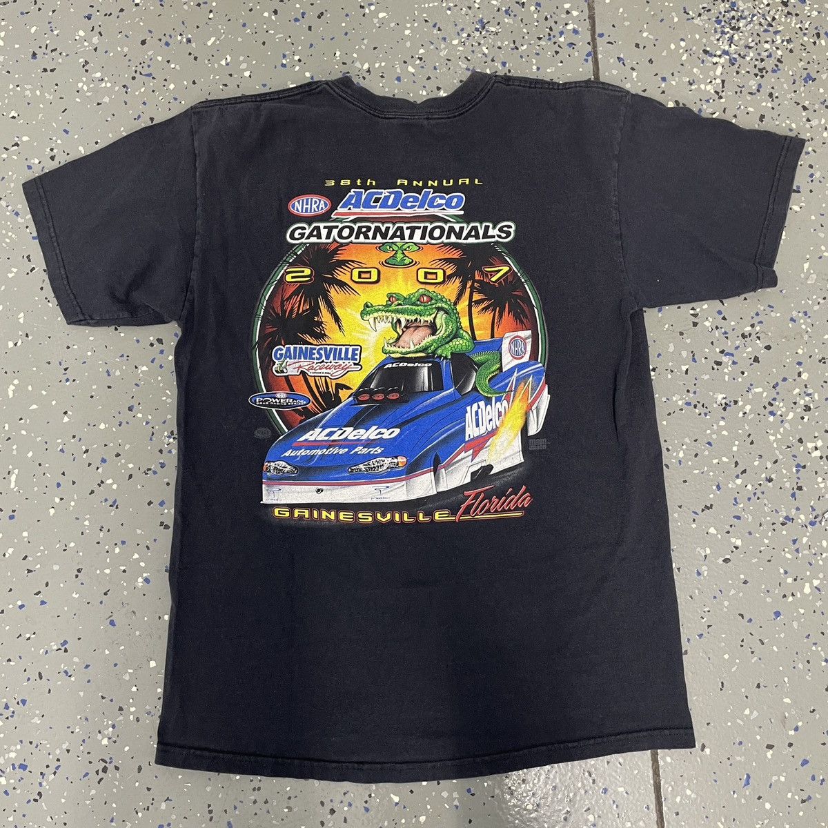 Vintage Vintage 90s style fade black nascar gators car tee | Grailed