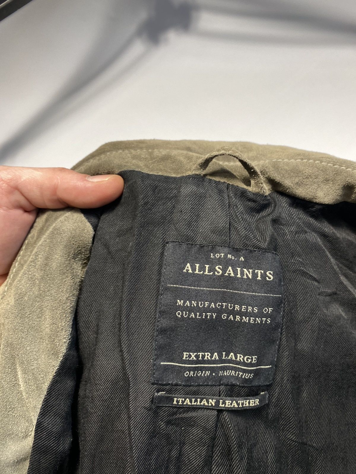 Allsaints Allsaints Crawley Calf Suede Biker Leather Jacket Size US XL / EU 56 / 4 - 10 Thumbnail