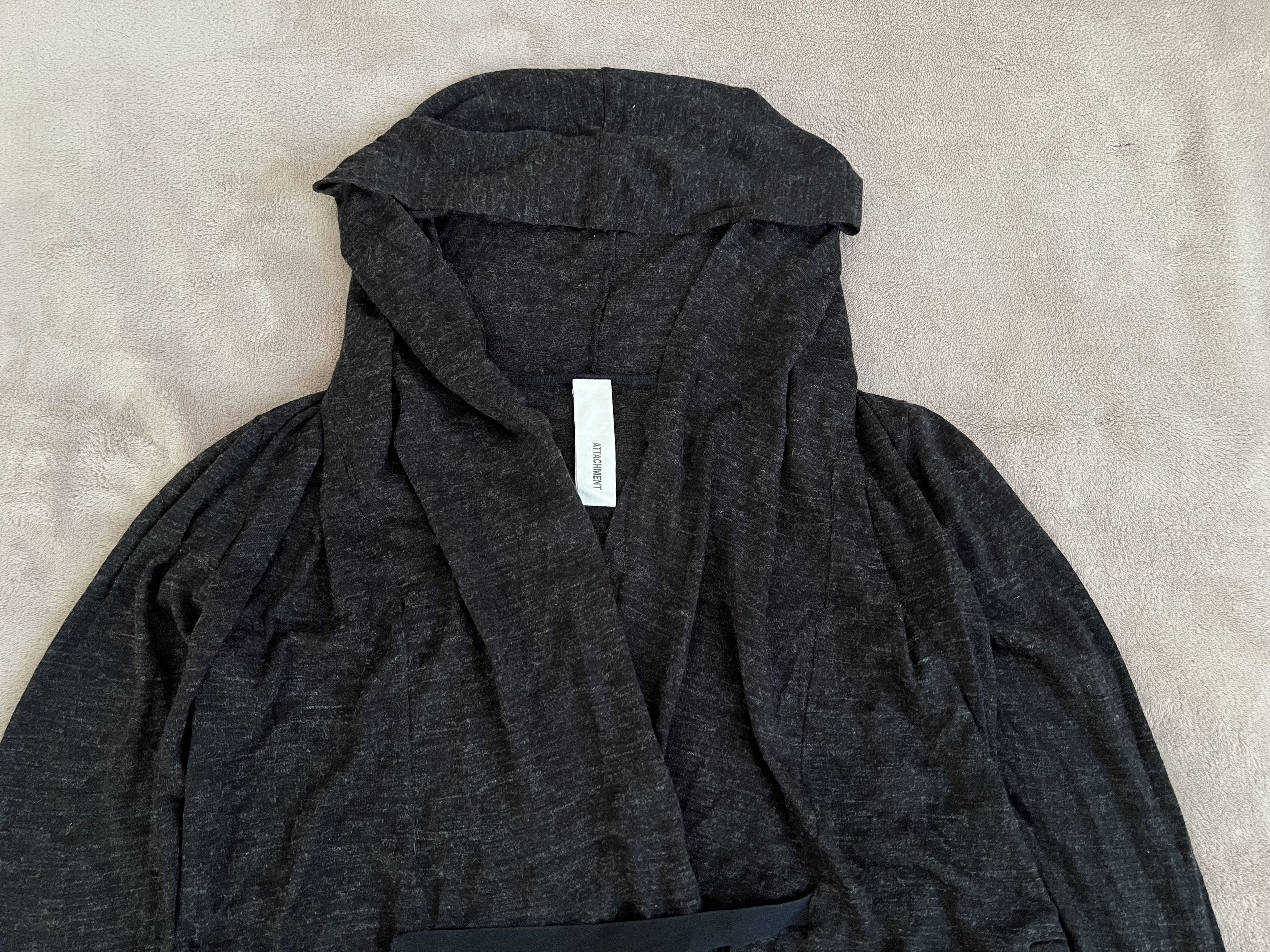 Attachment Attachment Kazuyuki Kumagai Stole Collar Thin Woll Cardigan Size US M / EU 48-50 / 2 - 2 Thumbnail