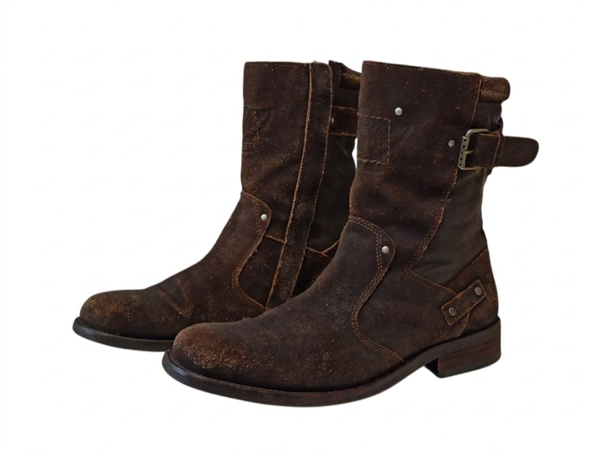 Other Rare Nushu Archive The Biker Brigade Waxed Suede Boots Size US 9 / EU 42 - 1 Thumbnail