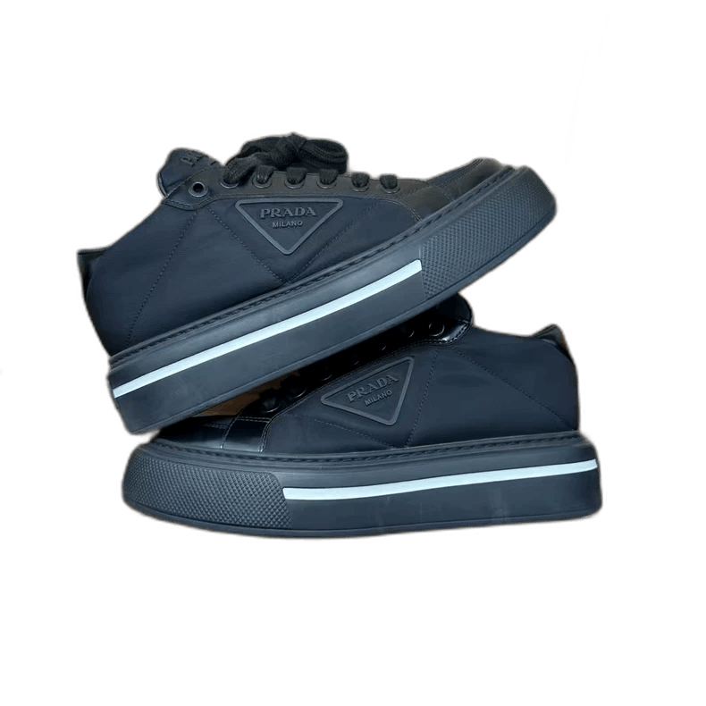 Prada Prada Casual Shoes Black Triangular Logo-2506 Size US 8.5 / EU 41-42 - 1 Thumbnail