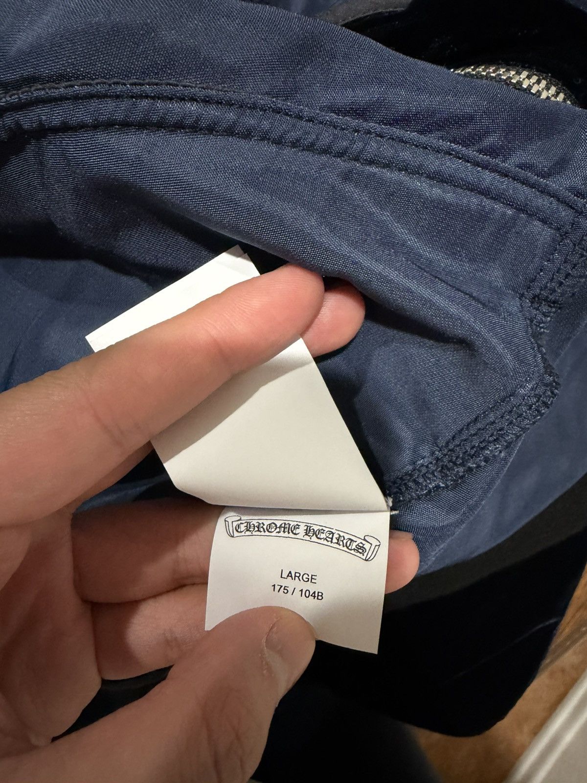 Chrome Hearts Chrome Hearts Navy Velour Jacket “So it Goes” L Size US L / EU 52-54 / 3 - 18 Thumbnail