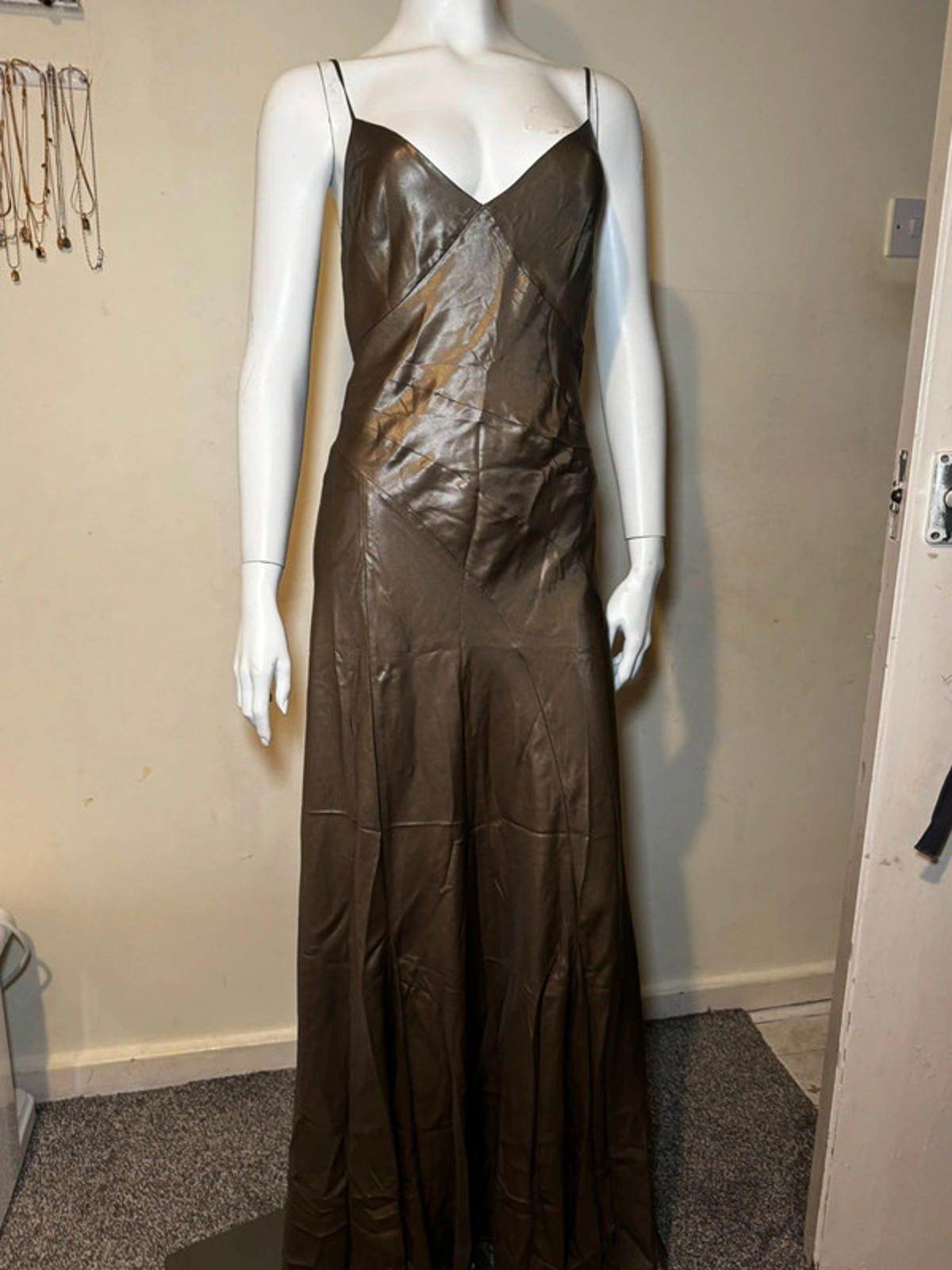 Allsaints AllSaints Lili maxi dress metallic gold NEW WithTags £199 Size L / US 10 / IT 46 - 5 Thumbnail