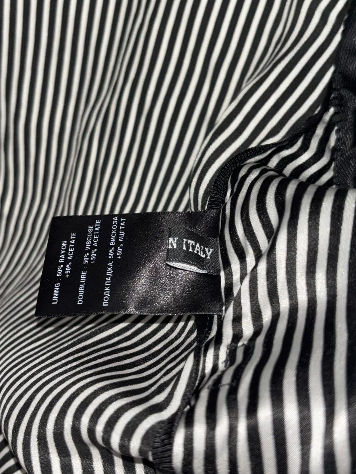 Ann Demeulemeester Ann Demeulemeester Navy Striped Army Jacket Size US XXS / EU 40 - 5 Thumbnail