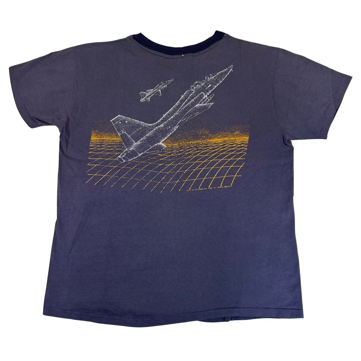 Hanes 1983 AT-38 Fighter Jet Blackbird Aircraft Vintage T Shirt Size US XL / EU 56 / 4 - 1 Thumbnail