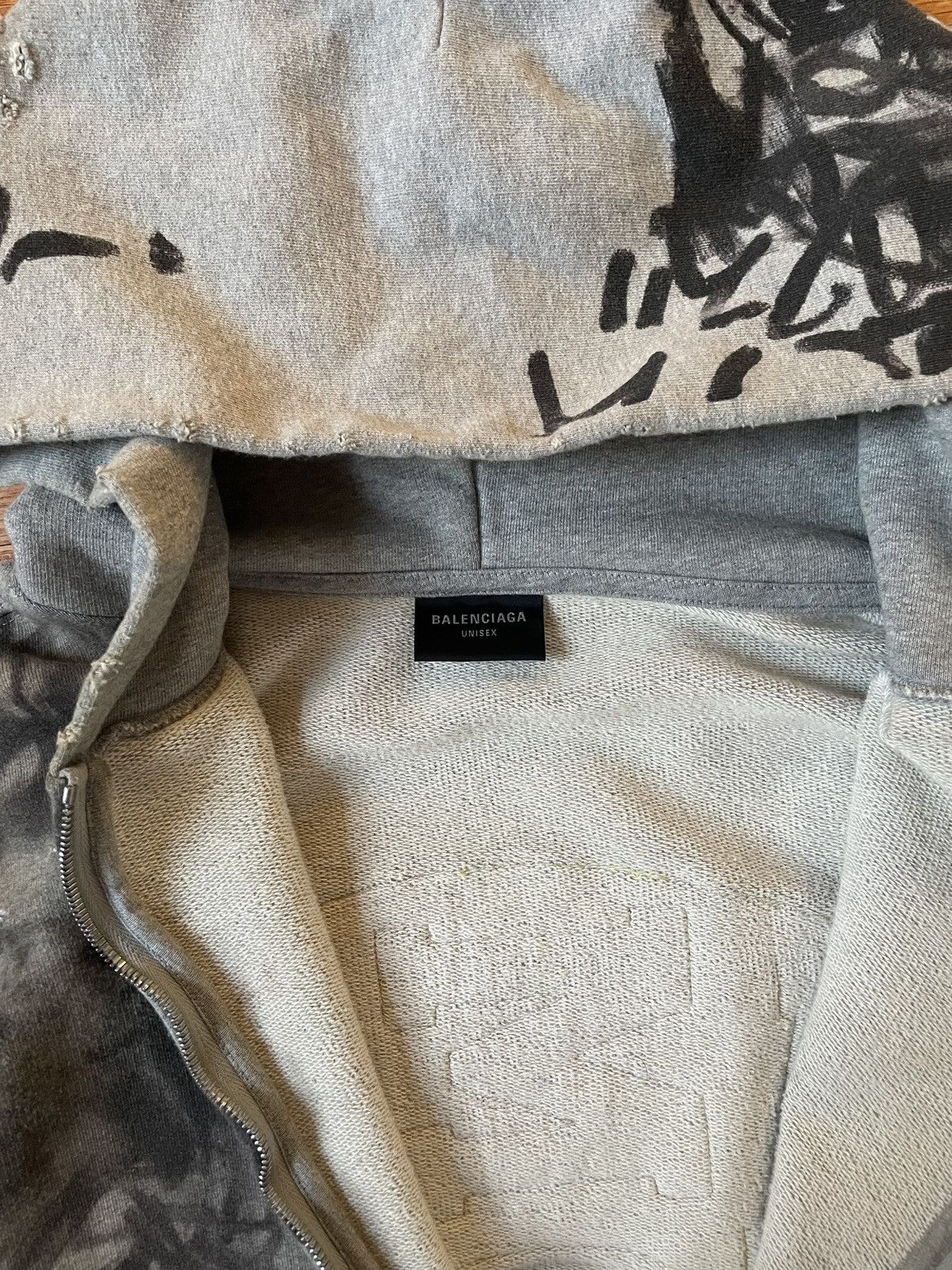 Balenciaga Balenciaga Grey Skater Zip-Up Hoodie Size US S / EU 44-46 / 1 - 3 Thumbnail
