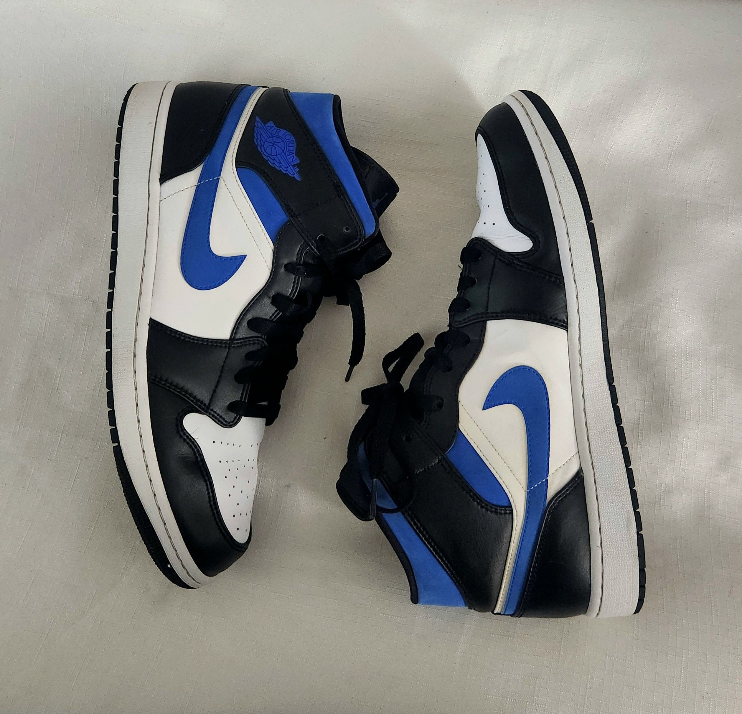 Jordan Brand × Nike Nike Air Jordan Retro 1 Mid Black Racer Blue 13 554724-140 Size US 13 / EU 46 - 7 Thumbnail