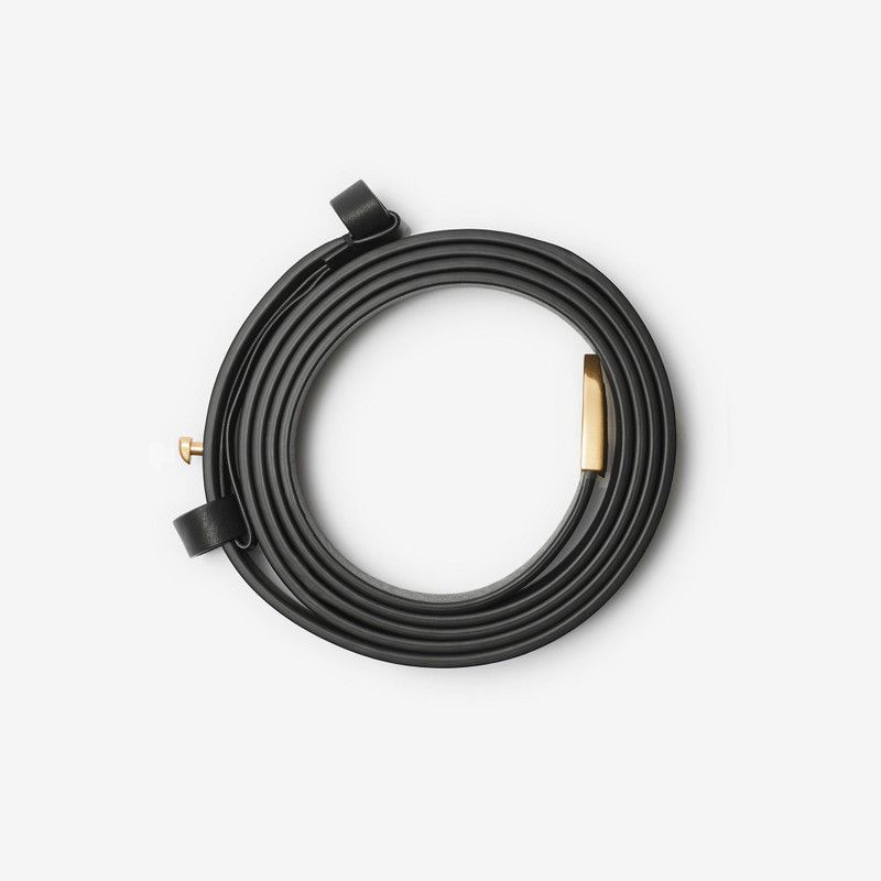 Burberry o1w1db10226 Size: L / Thin Leather B Shield End Belt Black Size ONE SIZE - 3 Thumbnail
