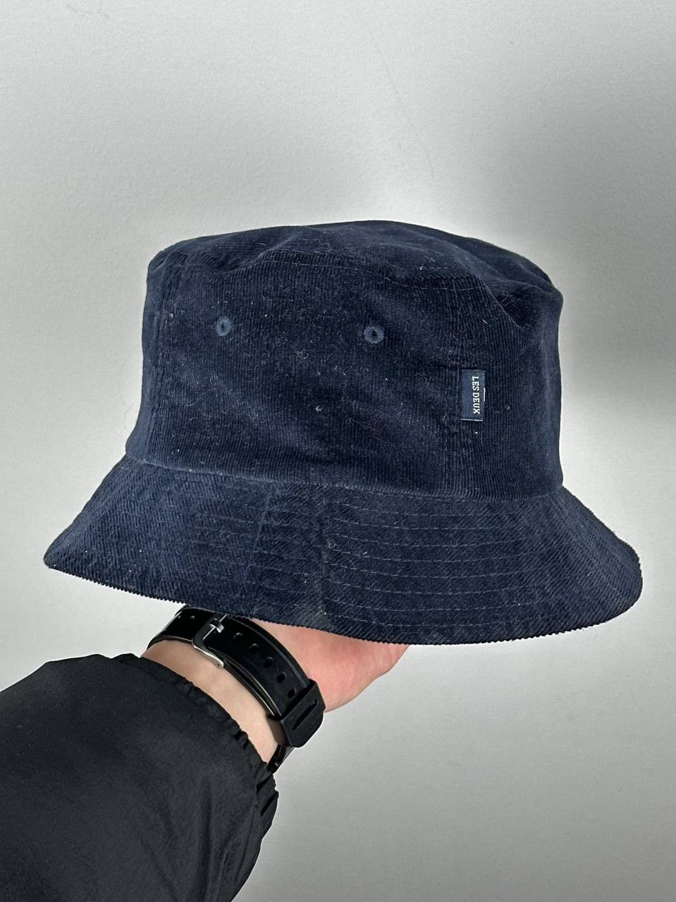 Les Deux Les Deux Navy Corduroy Bucket Hat Streetwear Size ONE SIZE - 2 Thumbnail