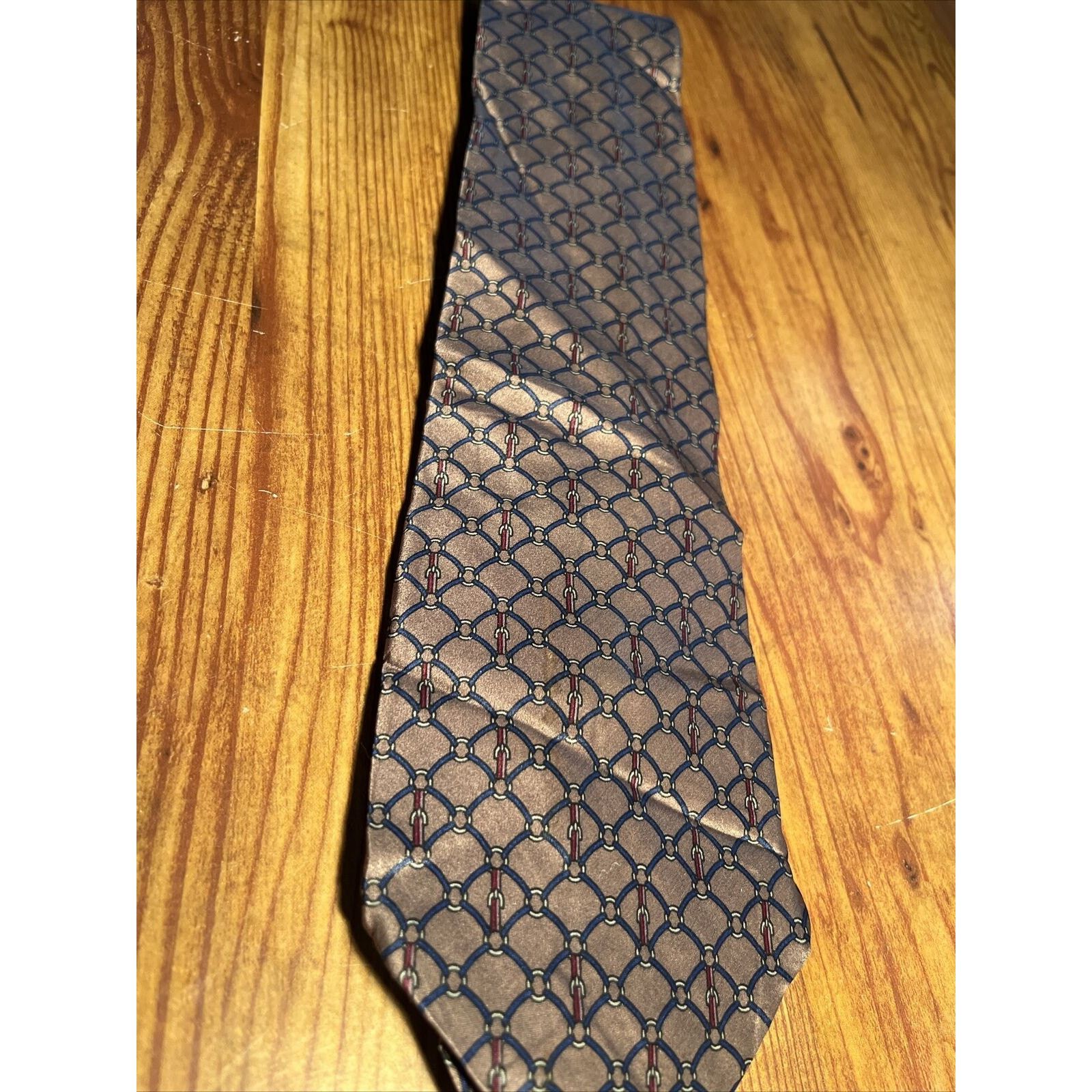 Bill Blass Bill Blass Vintage Men’s 100% Pure Silk Chain Link Necktie Size ONE SIZE - 3 Thumbnail