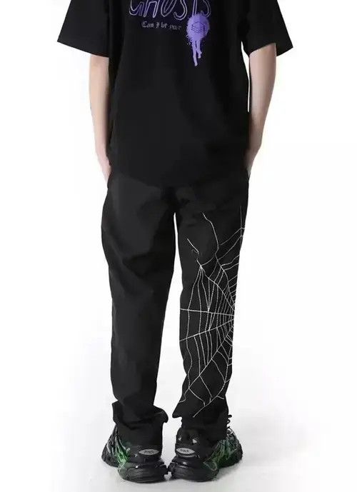 Japanese Brand × Vintage Embroidered Spider Web Pants Size US 32 / EU 48 - 2 Thumbnail