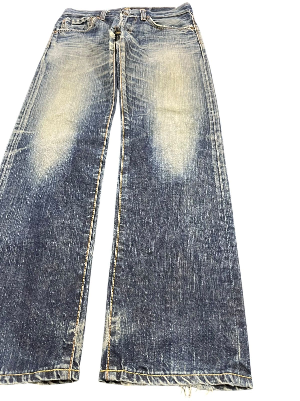 Edwin × Japanese Brand × Le Grande Bleu (L.G.B.) Vintage Edwin 503 Grunge Faded Denim Size US 32 / EU 48 - 4 Thumbnail