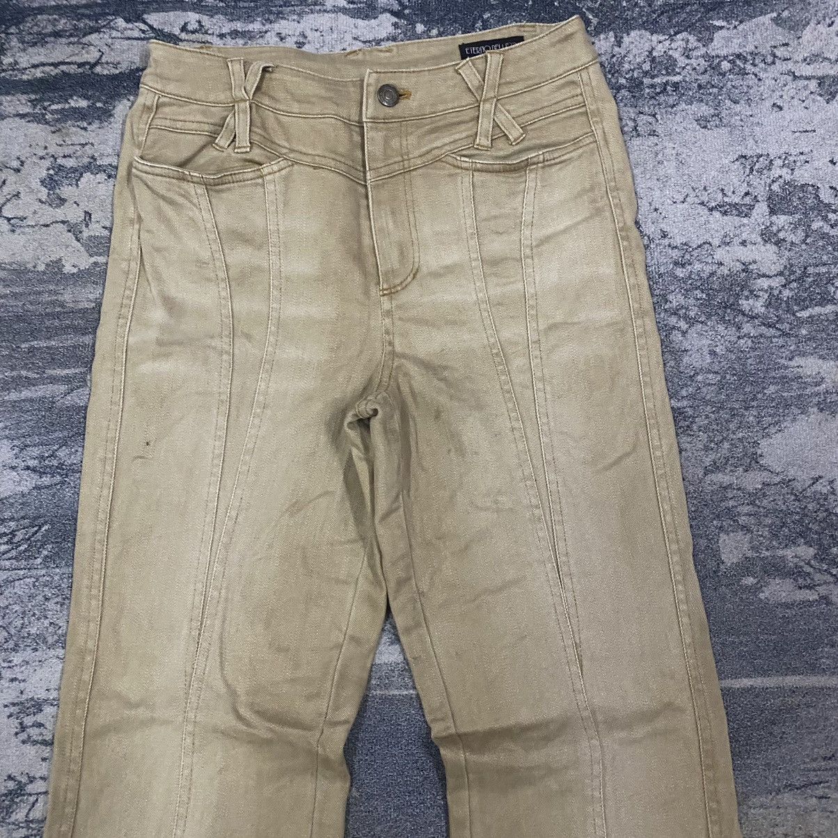 14th Addiction × Japanese Brand Eterno Bellezza Multi Plaid Flare Pants Size 27" / US 4 / IT 40 - 3 Thumbnail