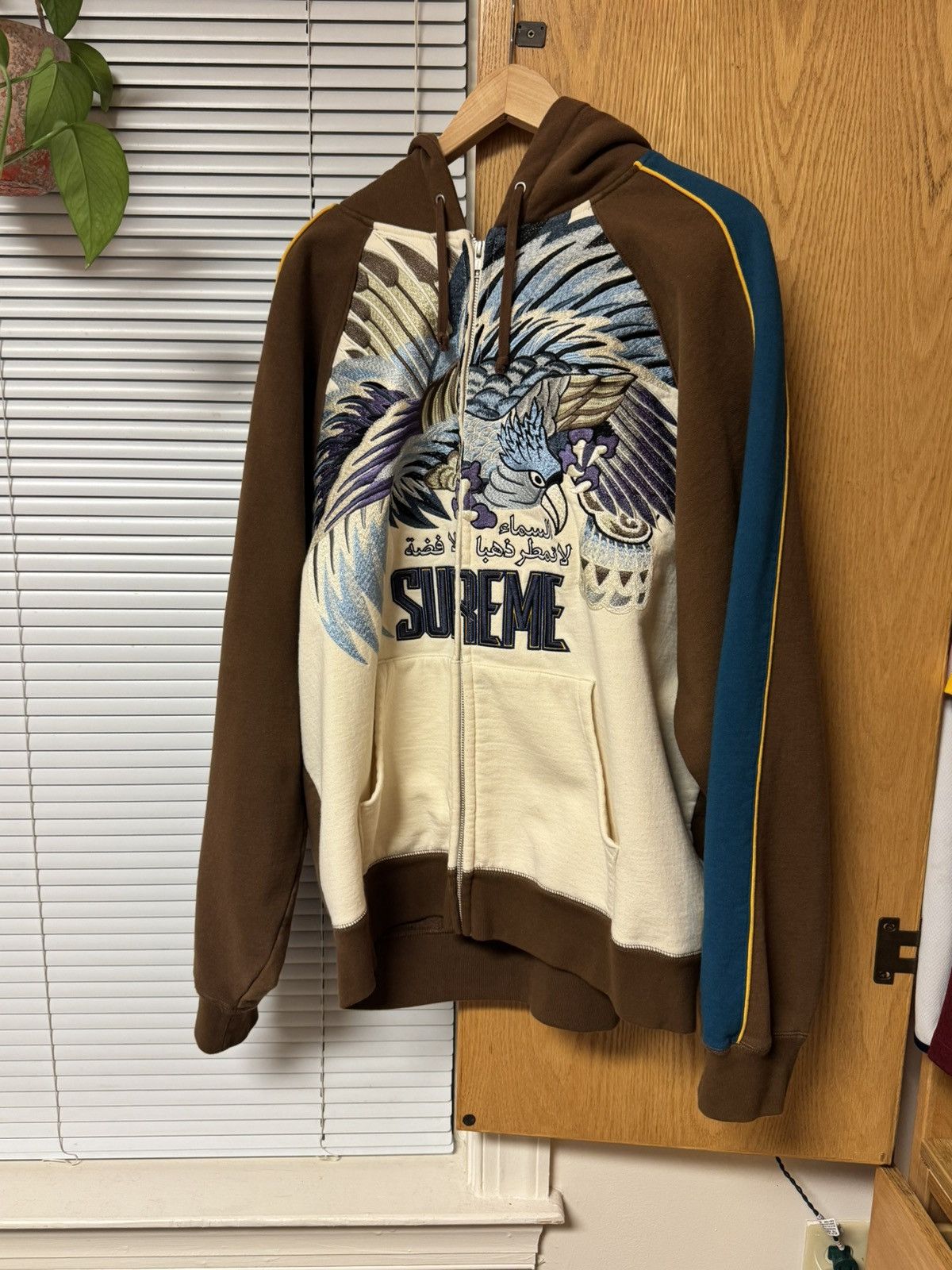 Supreme Supreme falcon raglan zip up hoodie | Grailed