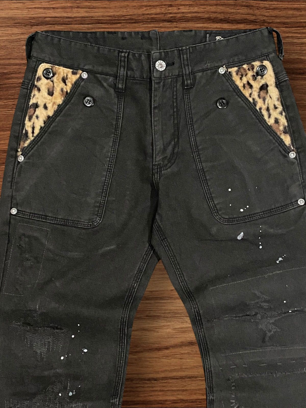 Ego Tripping ⚡️Crazy⚡️Ego Tripping Japan Sashiko Boro Leopard Baker Pants Size US 29 - 4 Thumbnail
