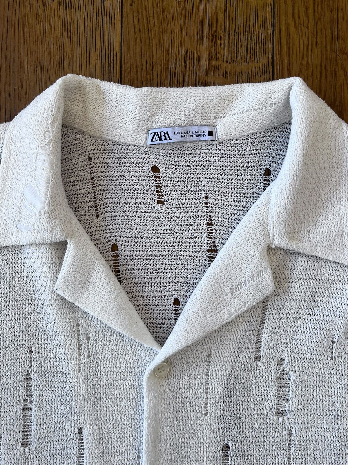 Japanese Brand × Vintage × Zara White Button-Up Shirt - Zara Man Size US L / EU 52-54 / 3 - 5 Thumbnail