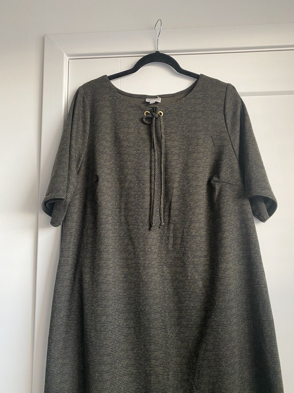Avenue Avenue Lace Up midi dark green shirt sleeve Dress Size 22/24 Size 4XL / US 24-26 - 2 Thumbnail