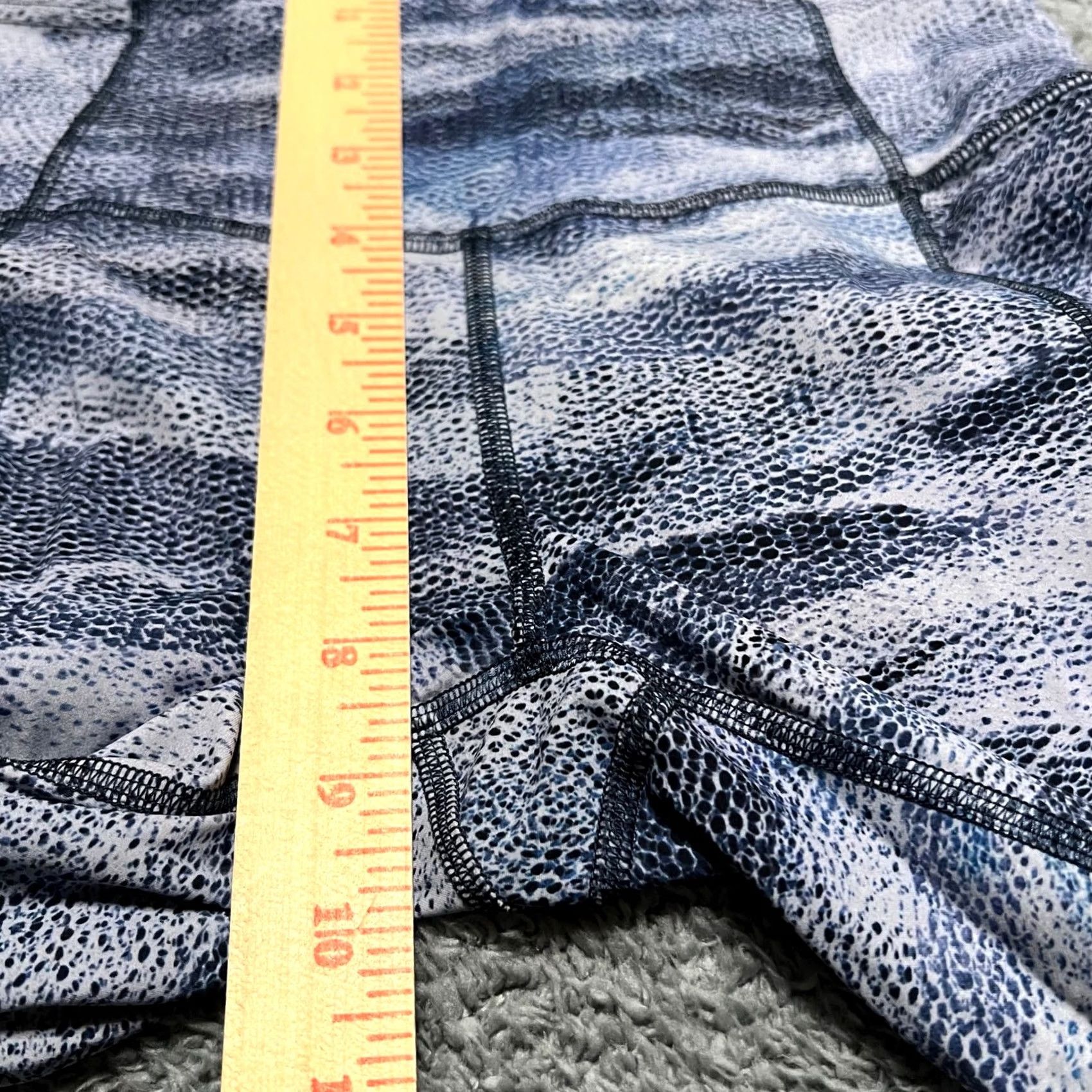 Lululemon Lululemon Leggings Pants Womens 4 Fast & Free Full Length Blue Patterned Leggings Womens Size 4 Regular Ankle Blue Size 27" / US 4 / IT 40 - 7 Thumbnail