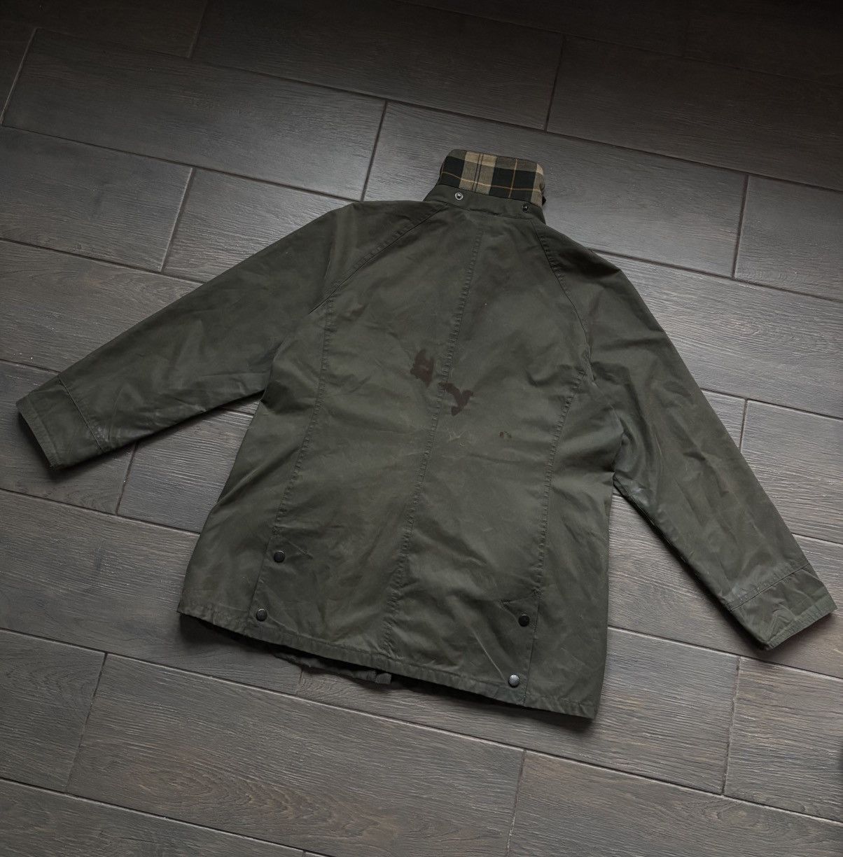 Barbour Women’s Vintage Barbour Boadnell Wax Rain Green Jacket us10 Size L / US 10 / IT 46 - 18 Thumbnail