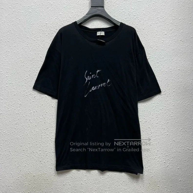 Saint Laurent Paris Saint Laurent Graffiti Logo Short Sleeve Tee. Size US XL / EU 56 / 4 - 1 Thumbnail
