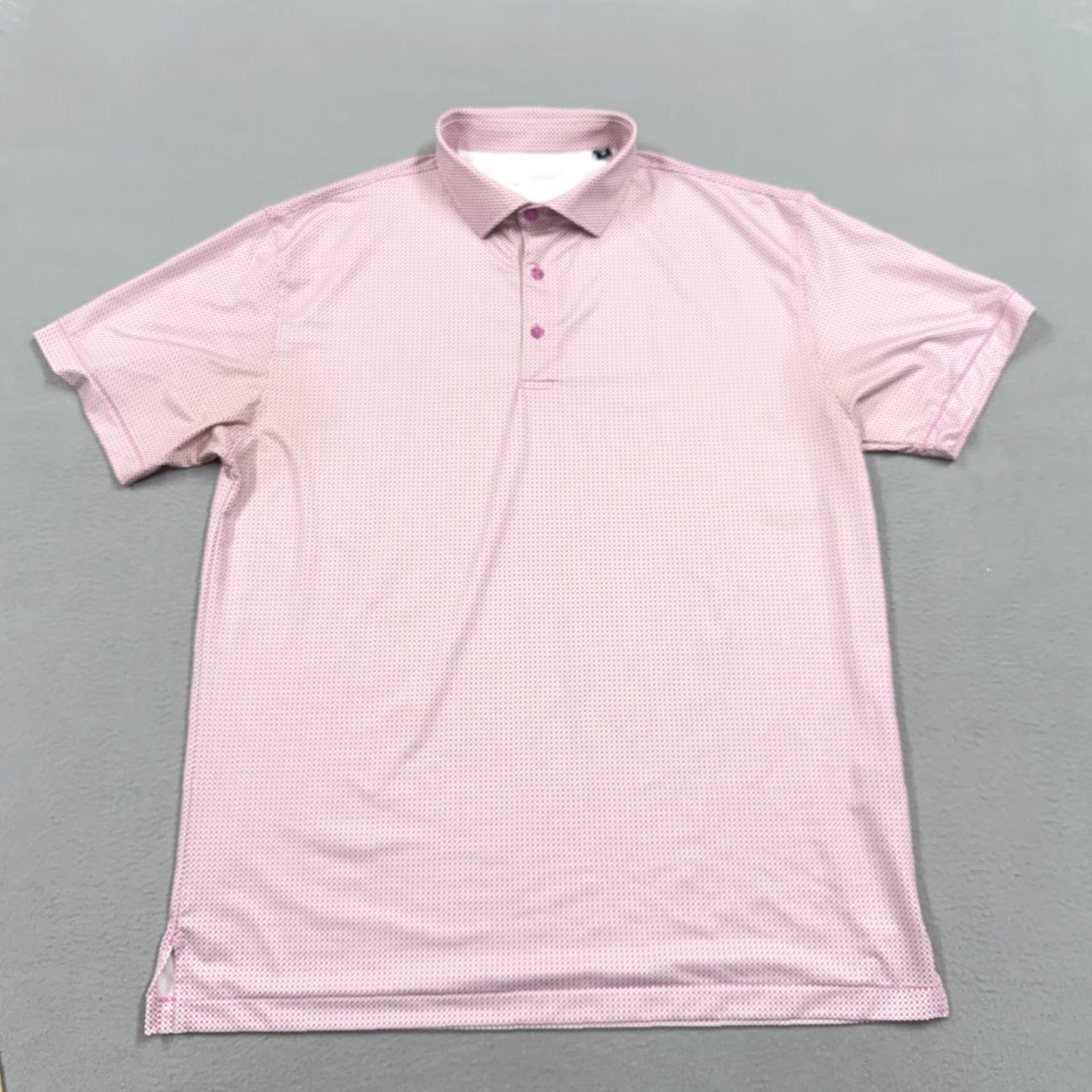 Vintage Horn Legend Polo Shirt Mens M Pink Check Golf Performance Moisture Wicking Short Sleeve Button Front Collared 90s? Size US M / EU 48-50 / 2 - 2 Thumbnail