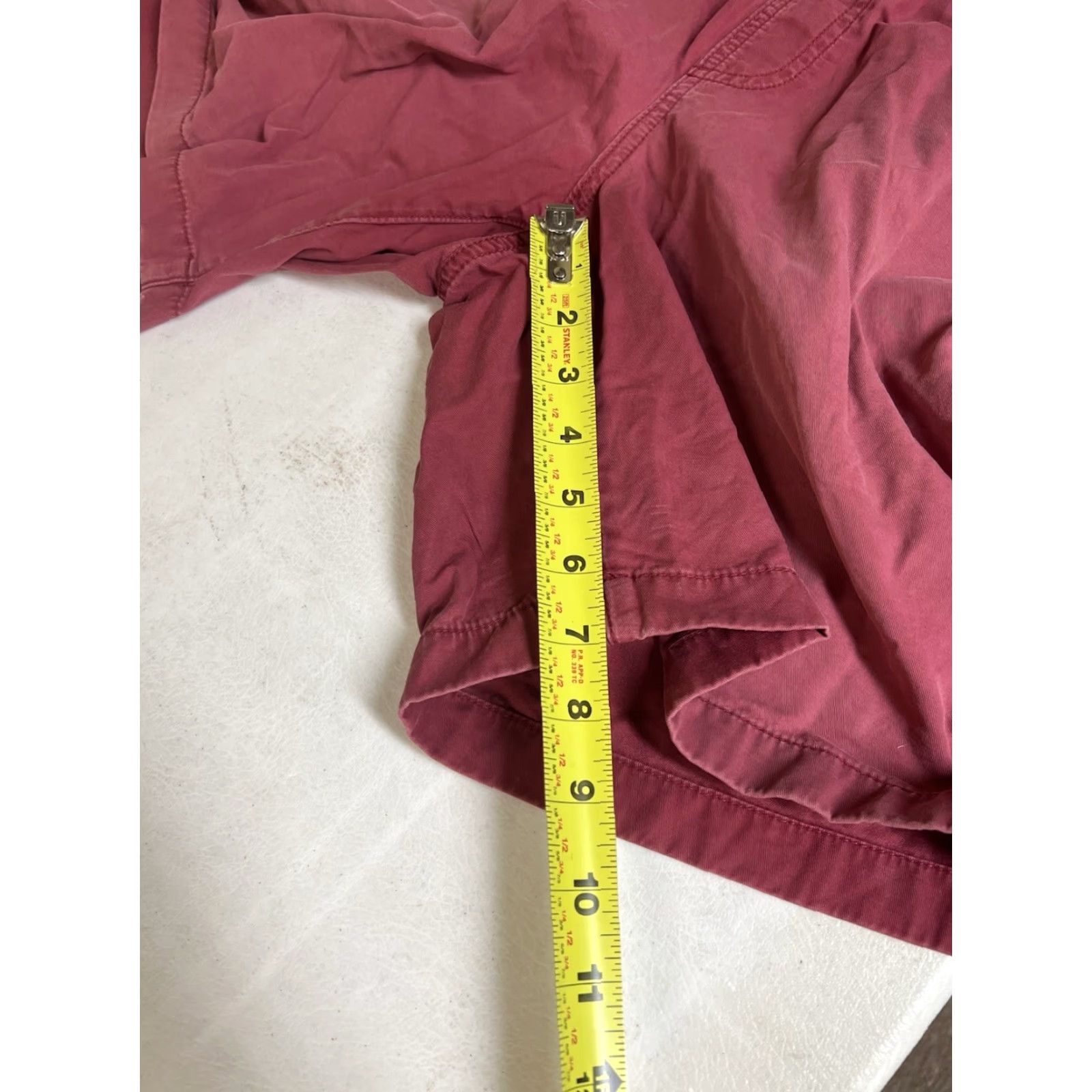 Vintage L.L. Bean Shorts Men's Large Red Pull On Drawstring Classic Fit Style 36” Fade Casual Outdoor Canvas Cotton Pockets Baggy? Size US 33 - 6 Thumbnail