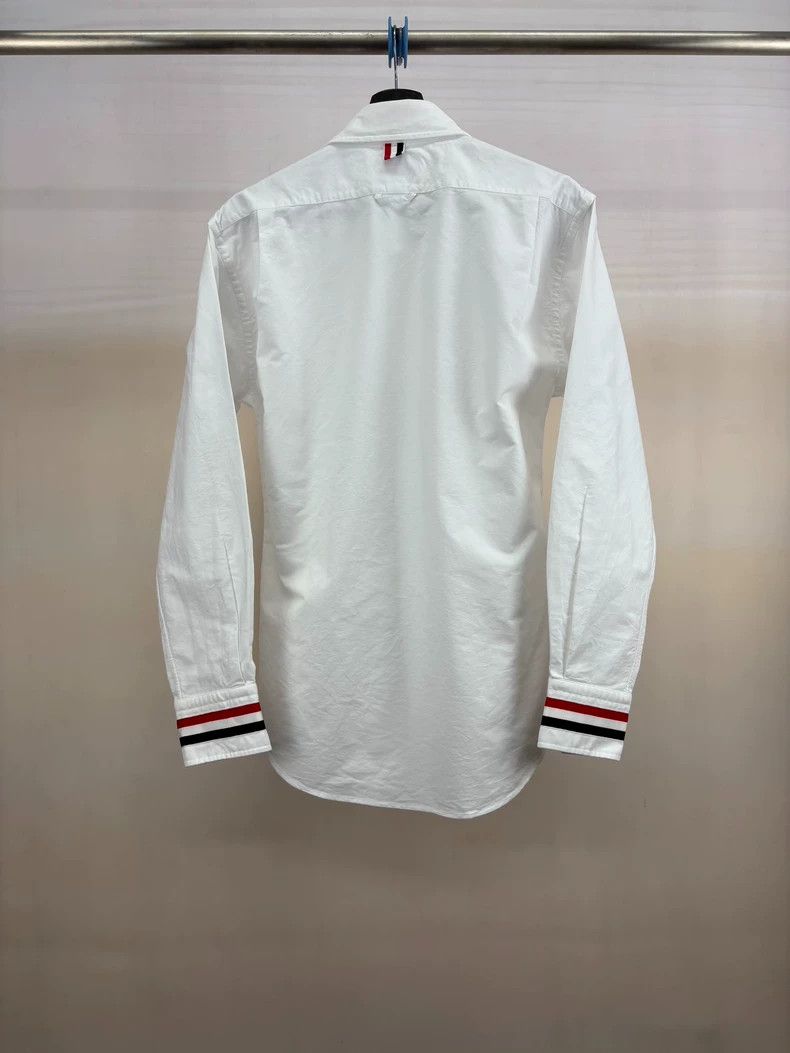 Thom Browne Thom Browne Color logo white shirt Size US XL / EU 56 / 4 - 2 Thumbnail
