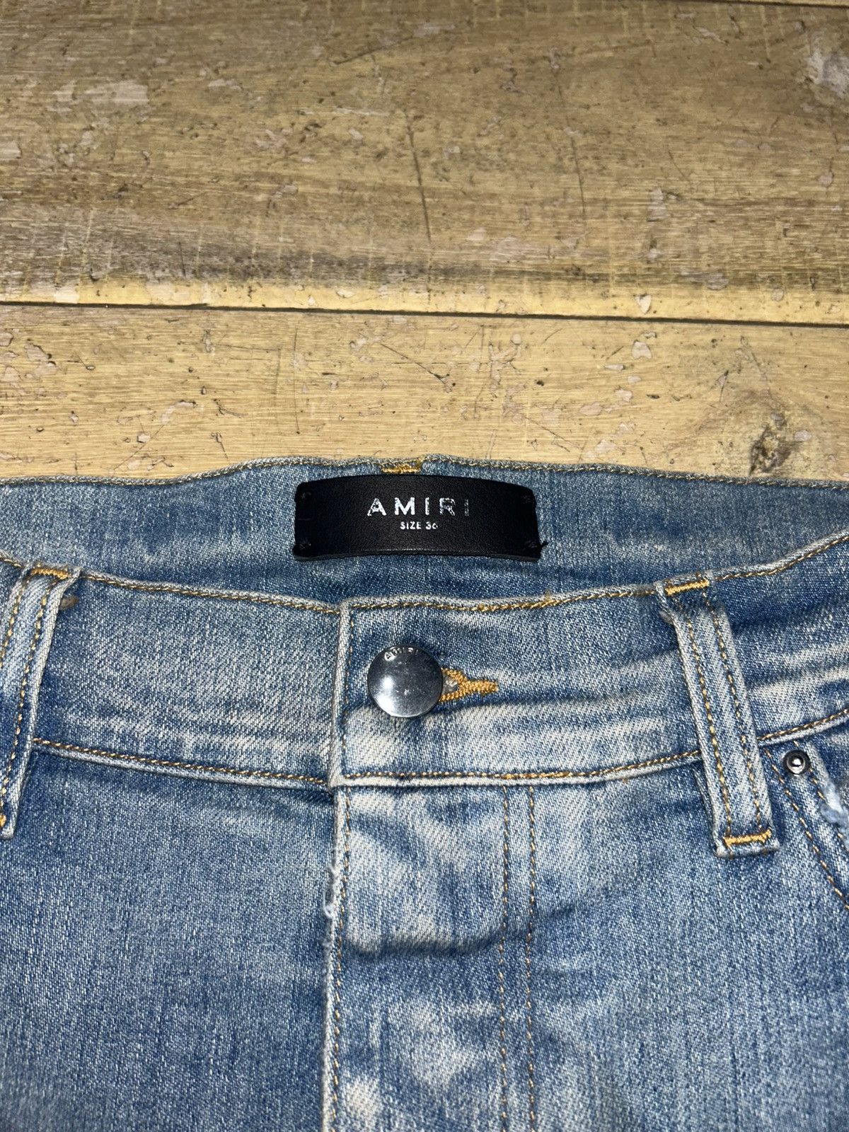 Amiri Amiri Brown Patch Jeans Size US 38 / EU 54 - 6 Thumbnail