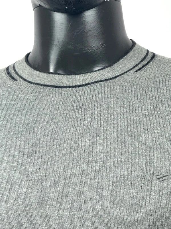 Armani Maglione Armani Jeans Uomo M Lana Cotone Grigio Size US M / EU 48-50 / 2 - 7 Thumbnail