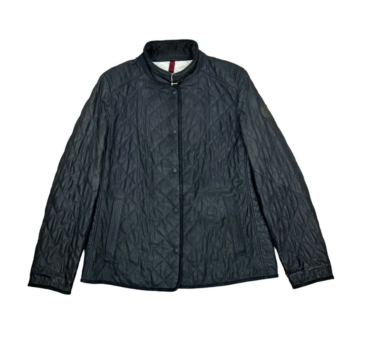 Designer Werner Christ Genuine Leather Quilted Jacket Women size 42 Size M / US 6-8 / IT 42-44 - 13 Thumbnail