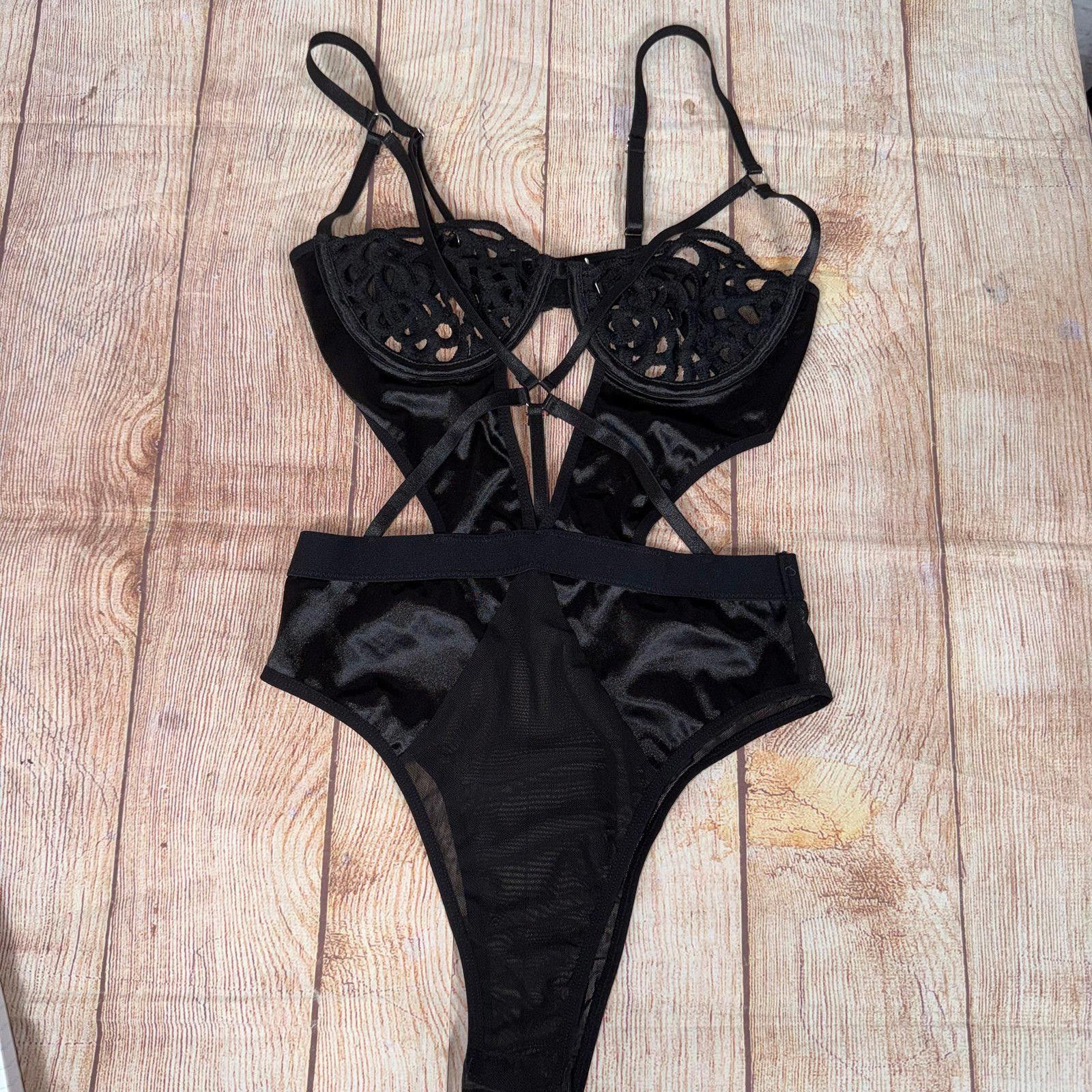 Other Small Black Lingerie Bodysuit Size ONE SIZE - 2 Thumbnail