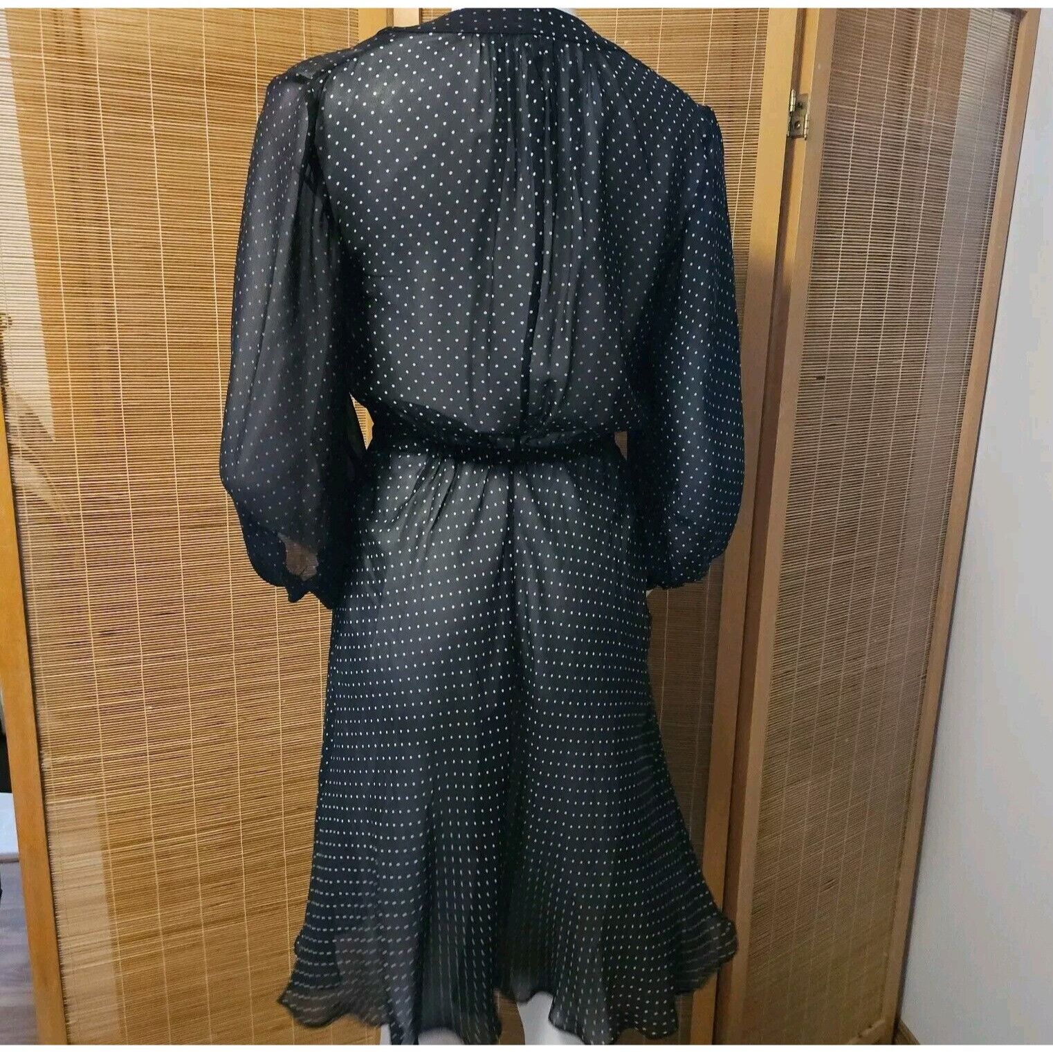 Akris Akris Mulberry Silk Dress Womens Small Sheer Black Two Tone Size S / US 4 / IT 40 - 4 Thumbnail