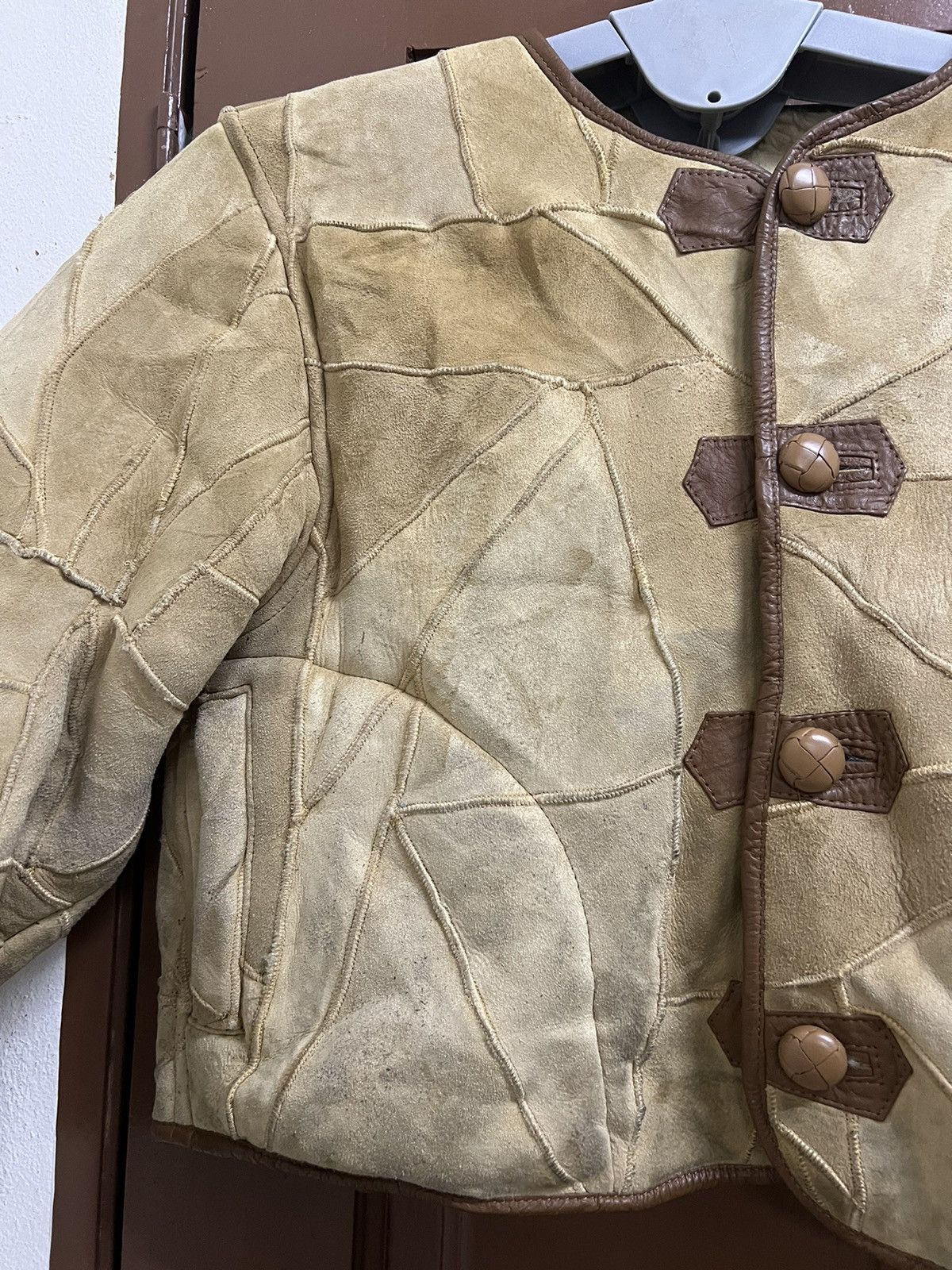 Hai Sporting Gear Vintage Hai Sporting Gearlssey Sherpa PatchworkLeatherJacket Size US M / EU 48-50 / 2 - 14 Thumbnail