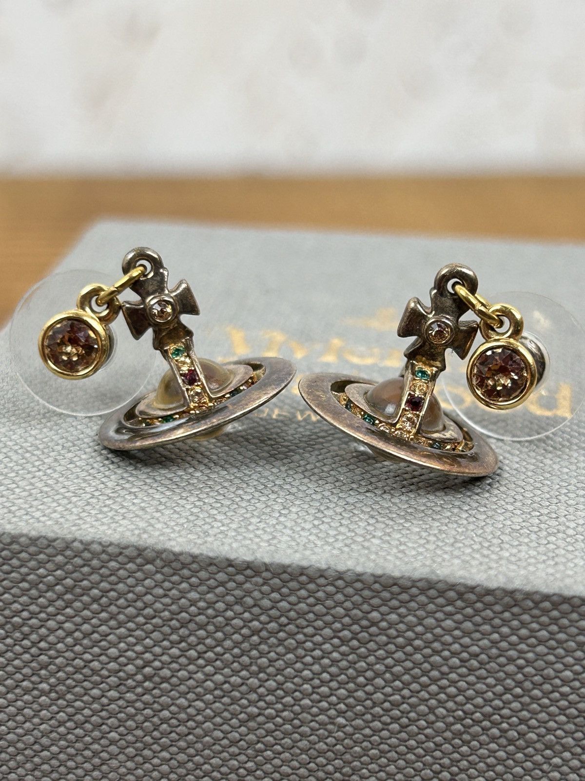 Gold new petite orb earrings discount