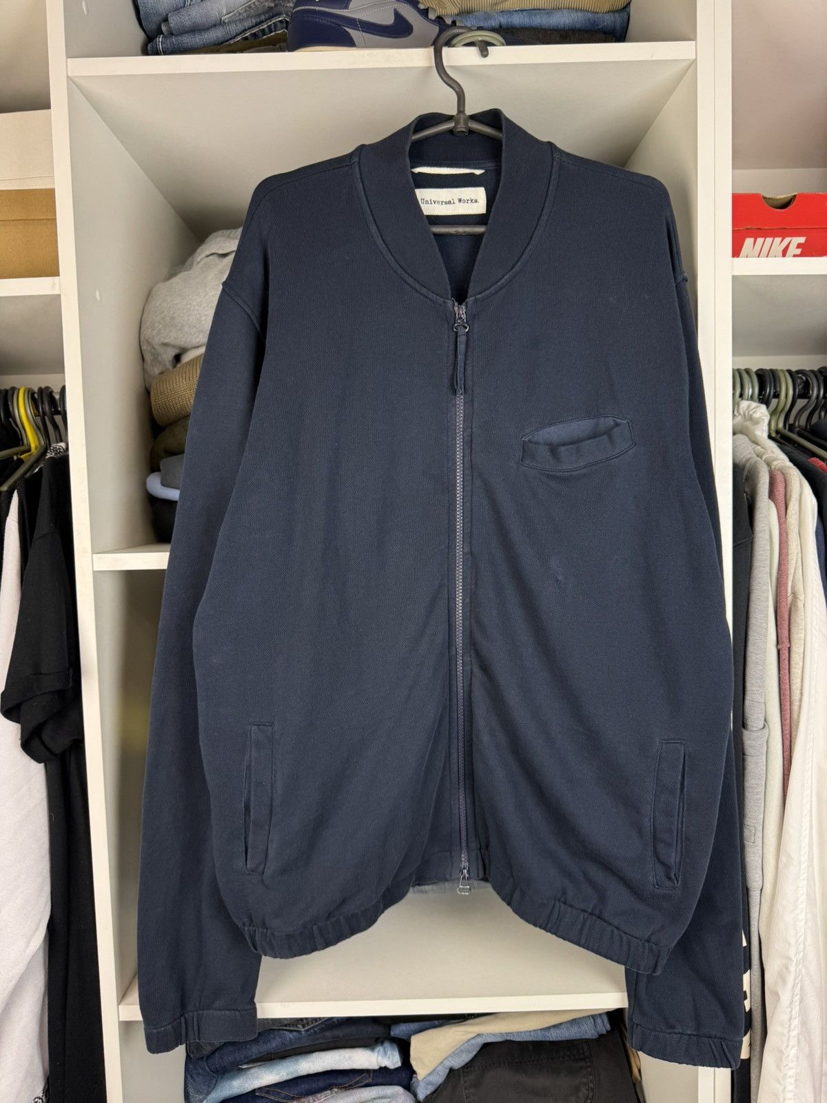 Universal Works Universal Works Navy K Track Top Zip Jacket Sweater Mens Size US XL / EU 56 / 4 - 1 Thumbnail