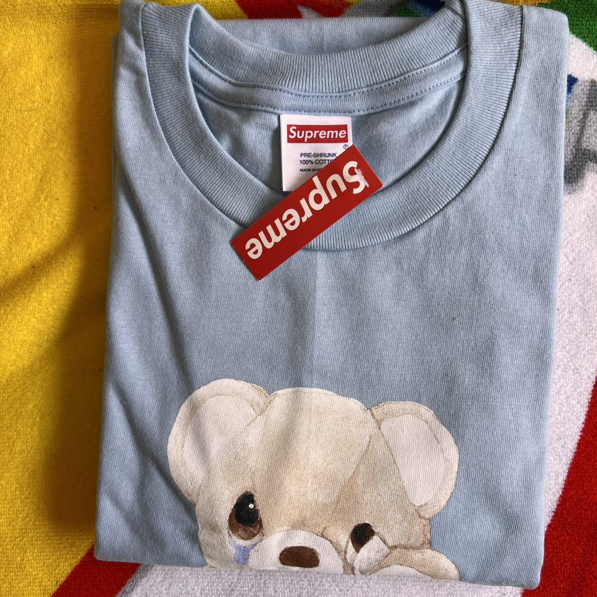 M Supreme Bear Tee 2025 light blue sky teddy cries cry tears