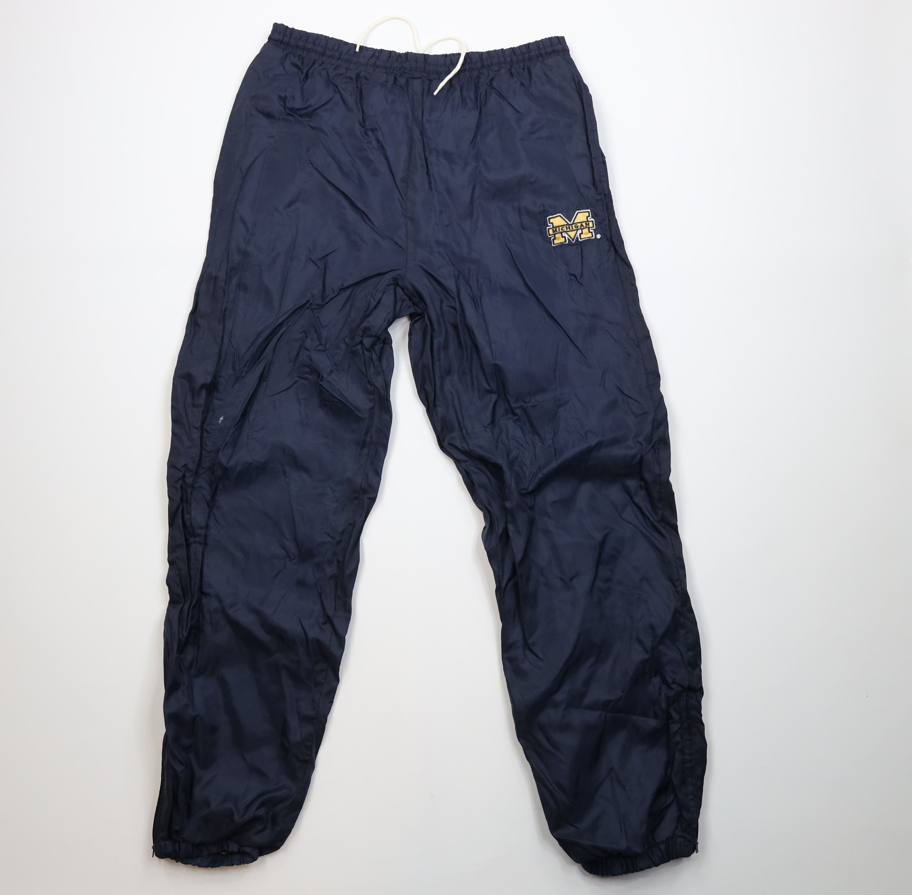 Vintage Vintage 90s University of Michigan Lined Joggers Pants Blue Size US 36 / EU 52 - 1 Thumbnail