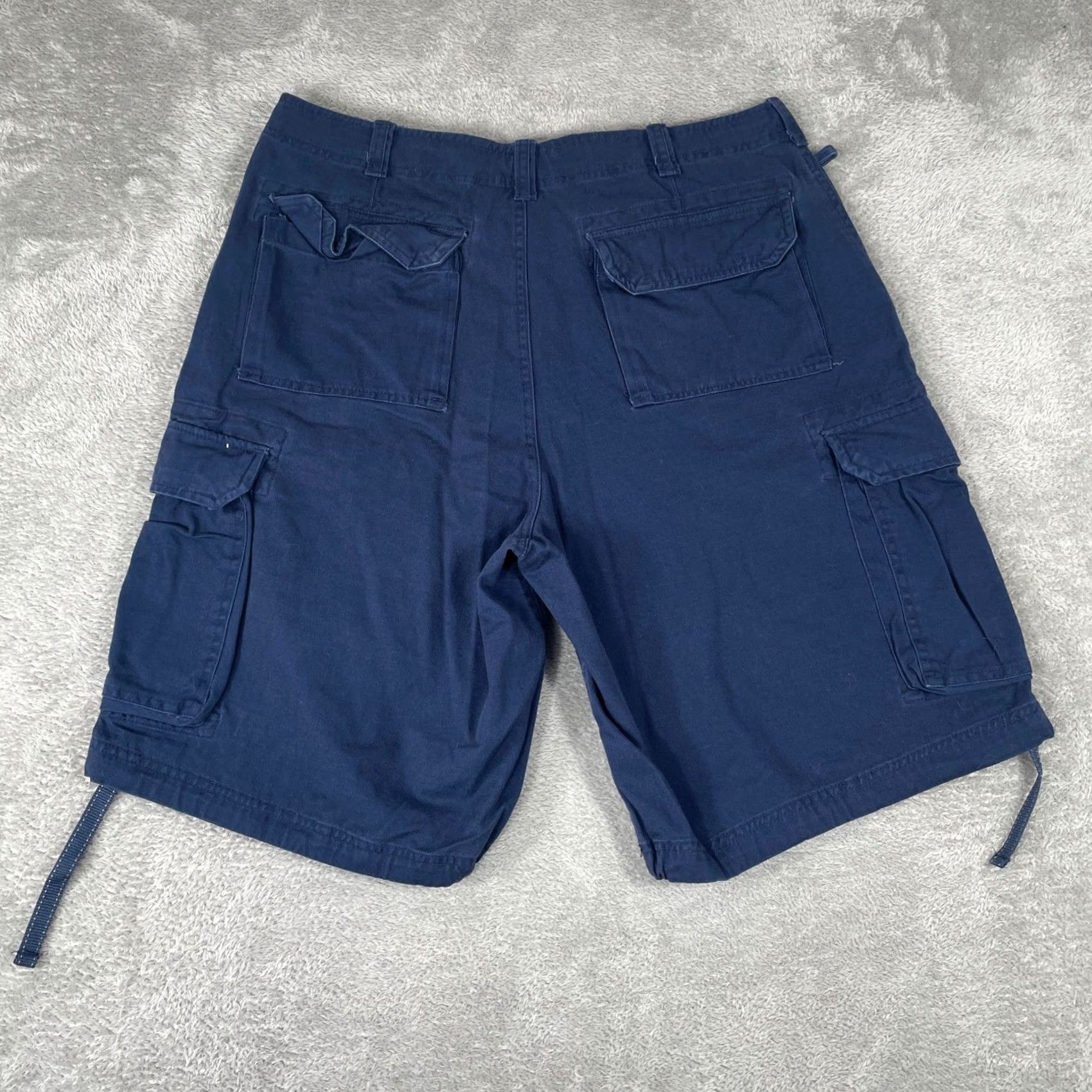 Vintage RS Surf Cargo Shorts Mens Large Navy Blue Baggy Skater Y2K Style Size US 34 / EU 50 - 2 Thumbnail