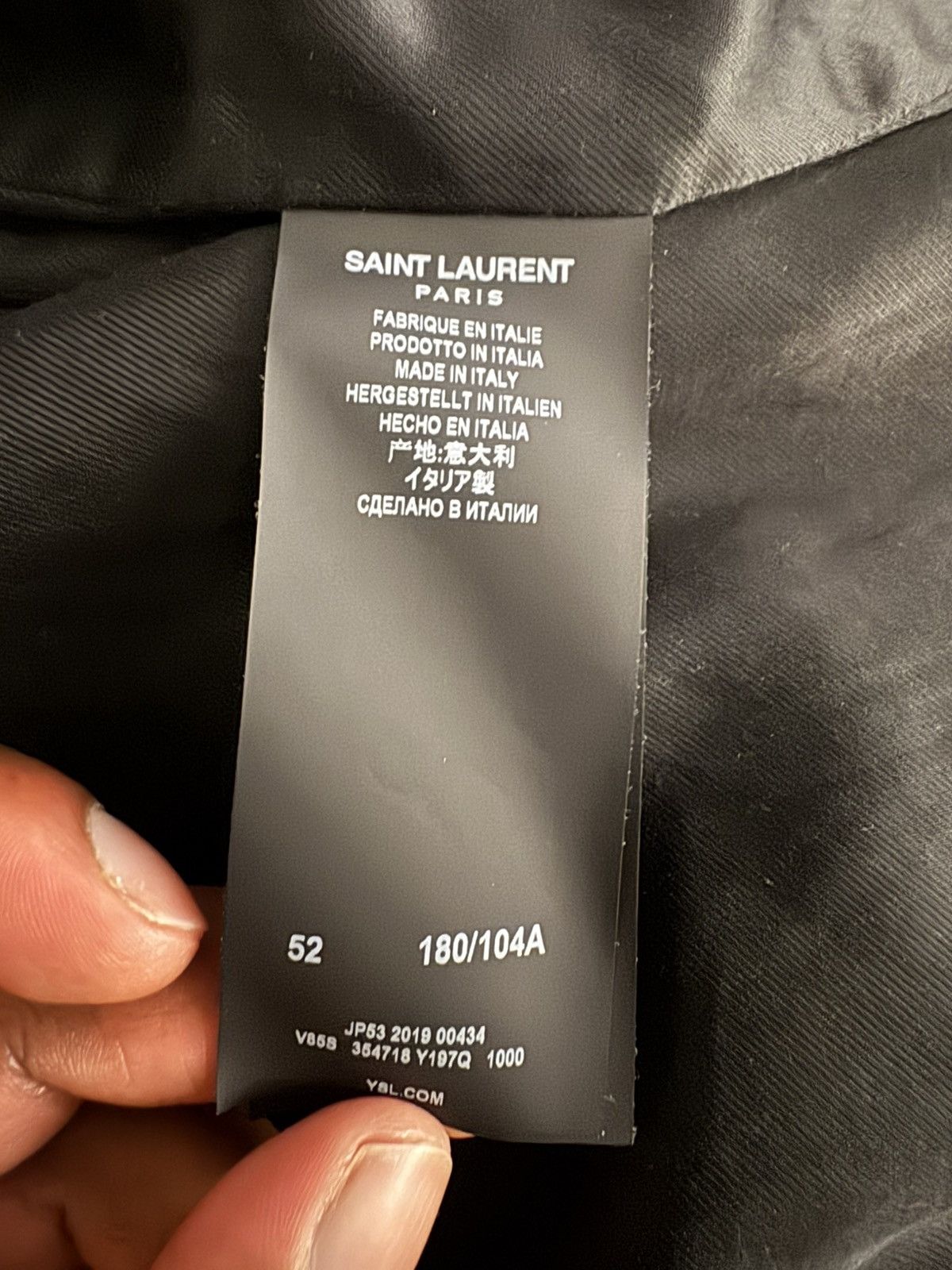Saint Laurent Paris Black Teddy Jacket Size US L / EU 52-54 / 3 - 8 Thumbnail