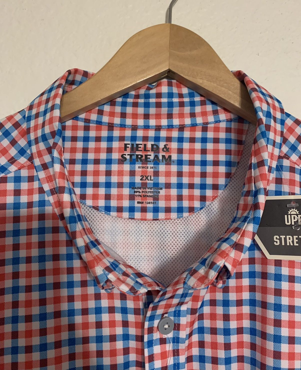 Field & Stream Field & Stream Fishing Shirt UPF 30 Red Pink Blue Plaids Size US XXL / EU 58 / 5 - 2 Thumbnail